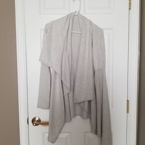 light gray cardigan